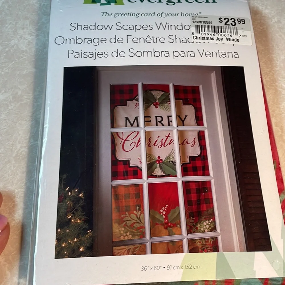 Christmas window shade decoration